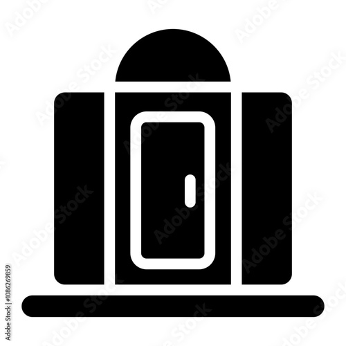 Door enter solid icon