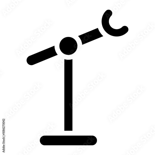 Stand mic solid icon