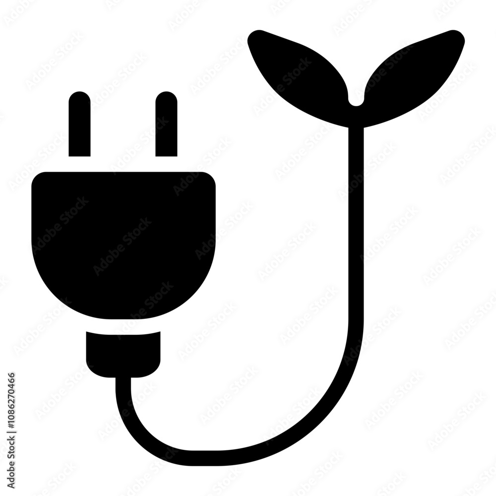 Green energy solid icon Green energy solid icon