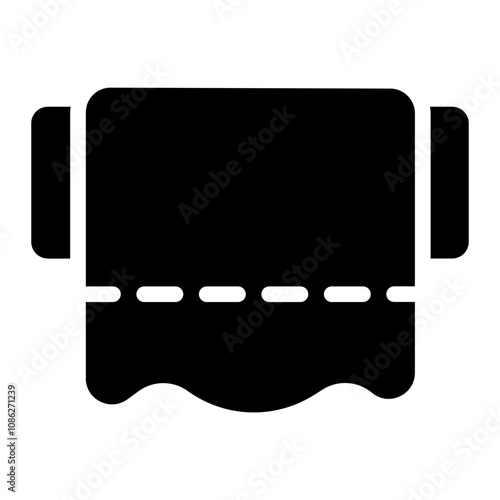 Toilet paper solid icon