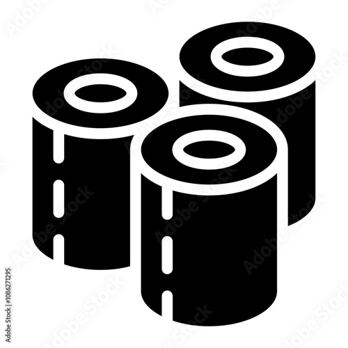 Toilet papers solid icon