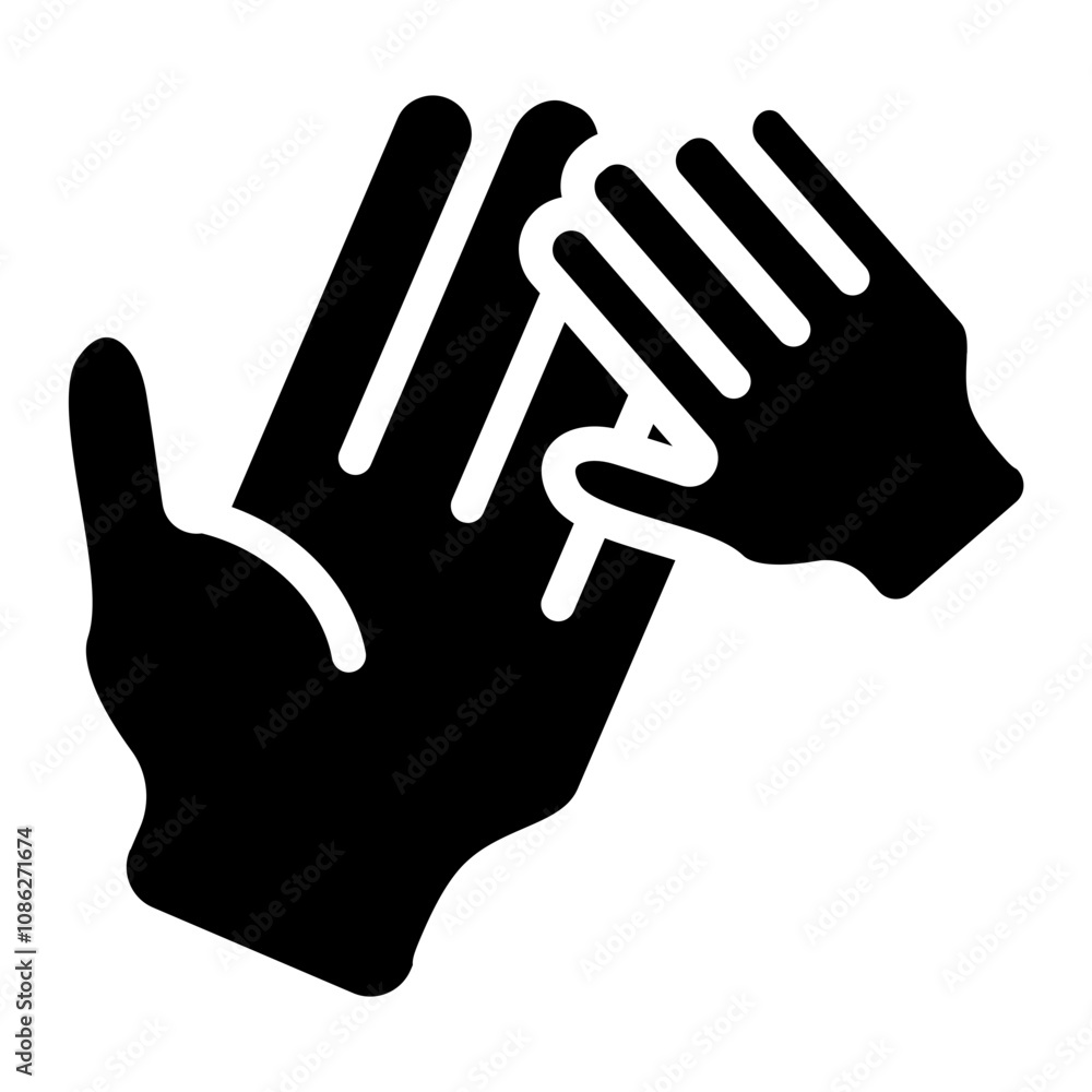 Helping hand solid icon
