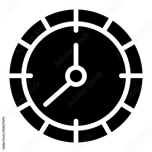 Clock face solid icon