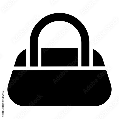 Duffle bag solid icon