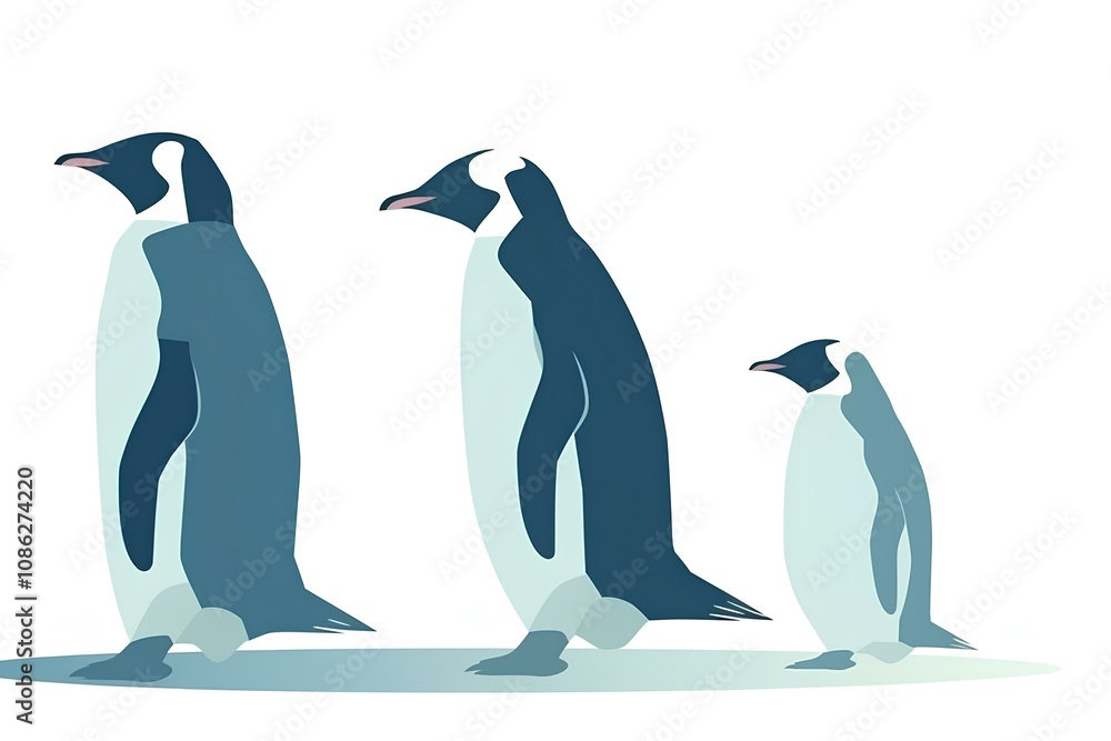 Fototapeta premium penguin on ice
