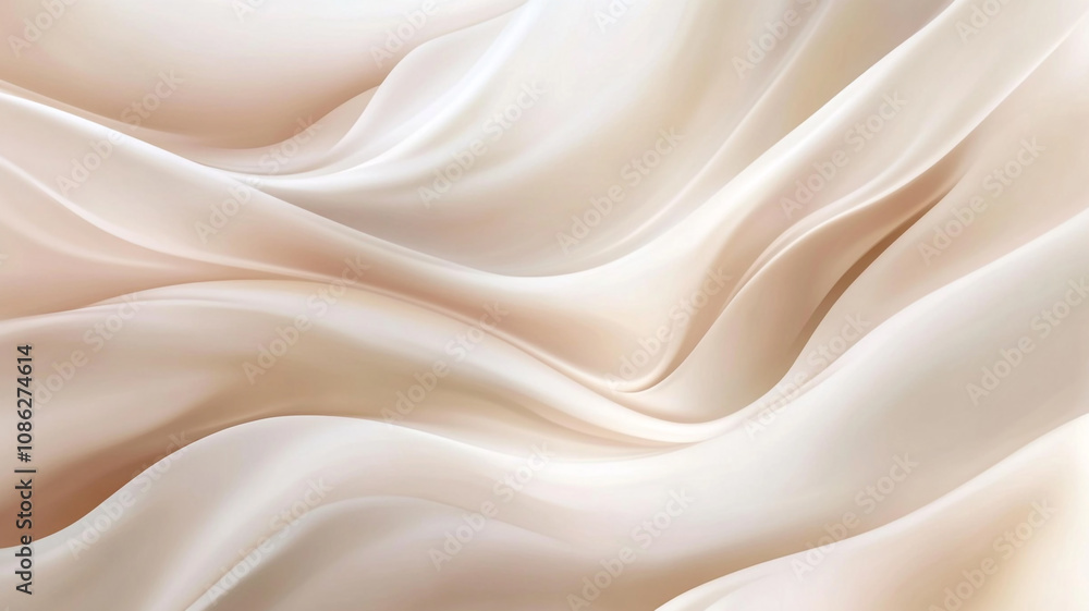 Obraz premium Soft flowing fabric in neutral tones creating an elegant texture suitable for design projects