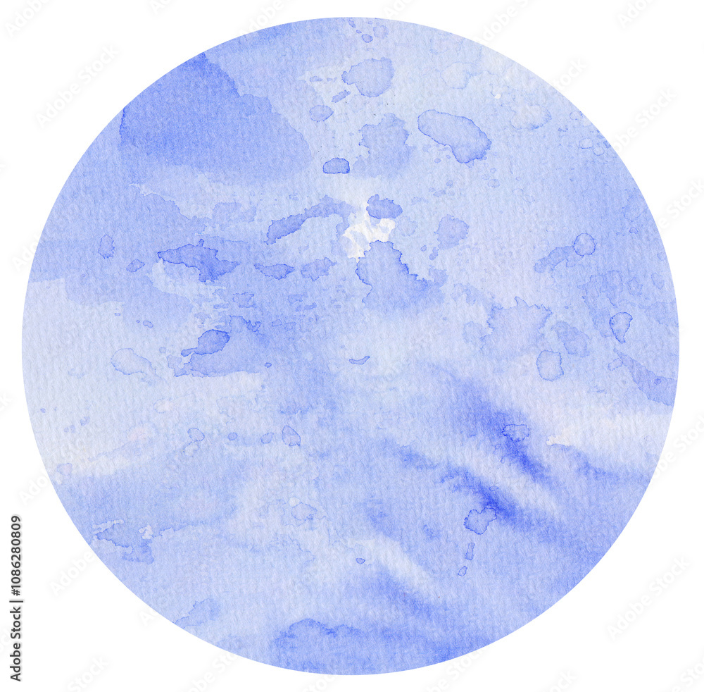 Watercolor hand painted circles texture. Watercolour circle elements for design.