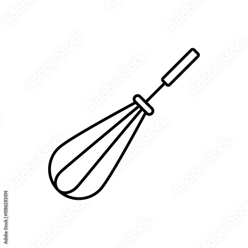Whisk line icon. simple flat black trendy style illustration for web and app..eps