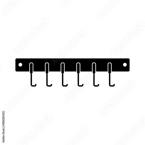 Bathroom, hanger, hook, wall icon vector on white background..eps