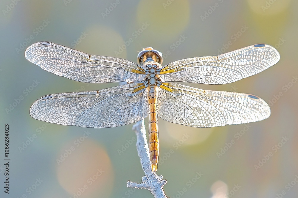 Delicate Dragonfly: A Close-Up of Nature's Graceful Insect Delicate Dragonfly: A Close-Up of Nature's Graceful Insect