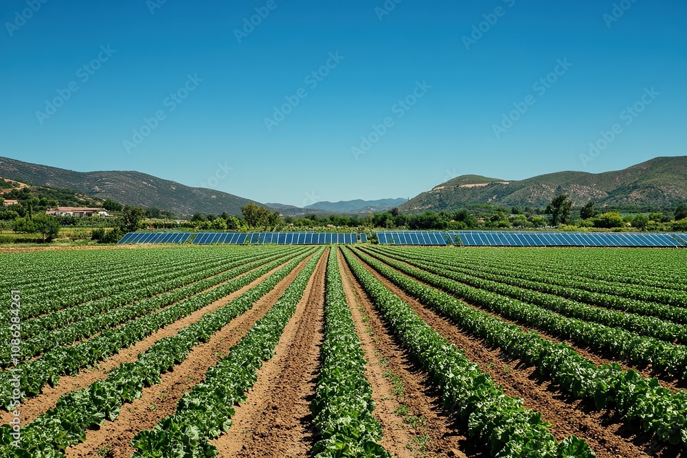 Solar Farm in a Green Field Solar Farm in a Green Field