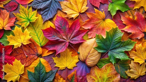 Wallpaper Mural Collection of vibrant autumn leaves in various shapes and colors , Fall, foliage, seasonal, nature, outdoor, colorful, vibrant, maple Torontodigital.ca
