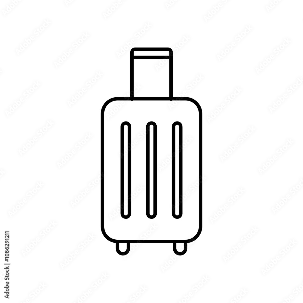 Baggage, luggage line icon, vector simple flat linear illustration for web and app..eps Baggage, luggage line icon, vector simple flat linear illustration for web and app..eps