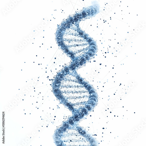 Abstract 3D Illustration DNA Structure Genetic Code Science