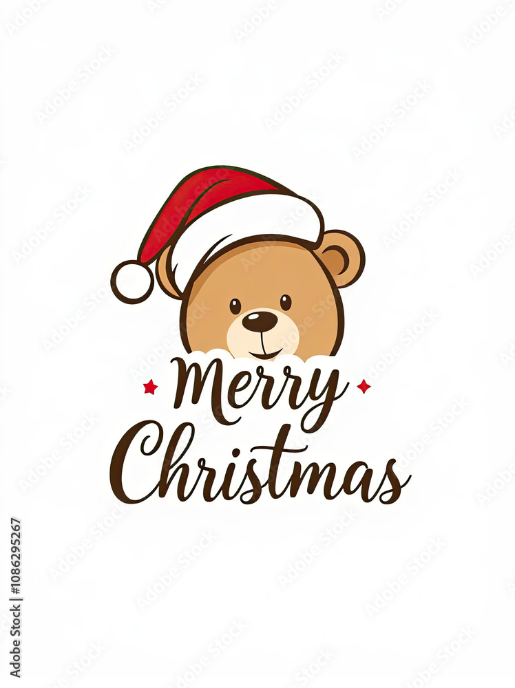 christmas card with teddy bear design for use with web, print or craft projects christmas card with teddy bear design for use with web, print or craft projects