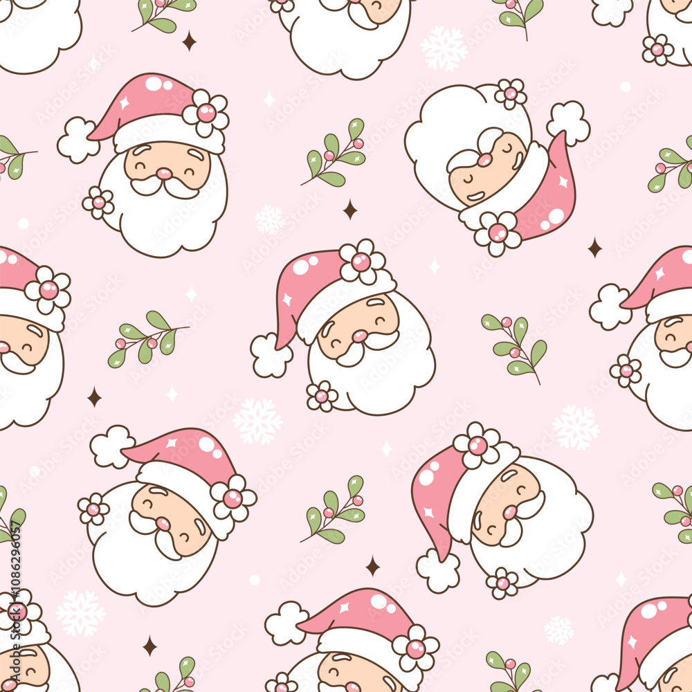 Groovy Christmas Seamless Pattern Groovy Christmas Seamless Pattern