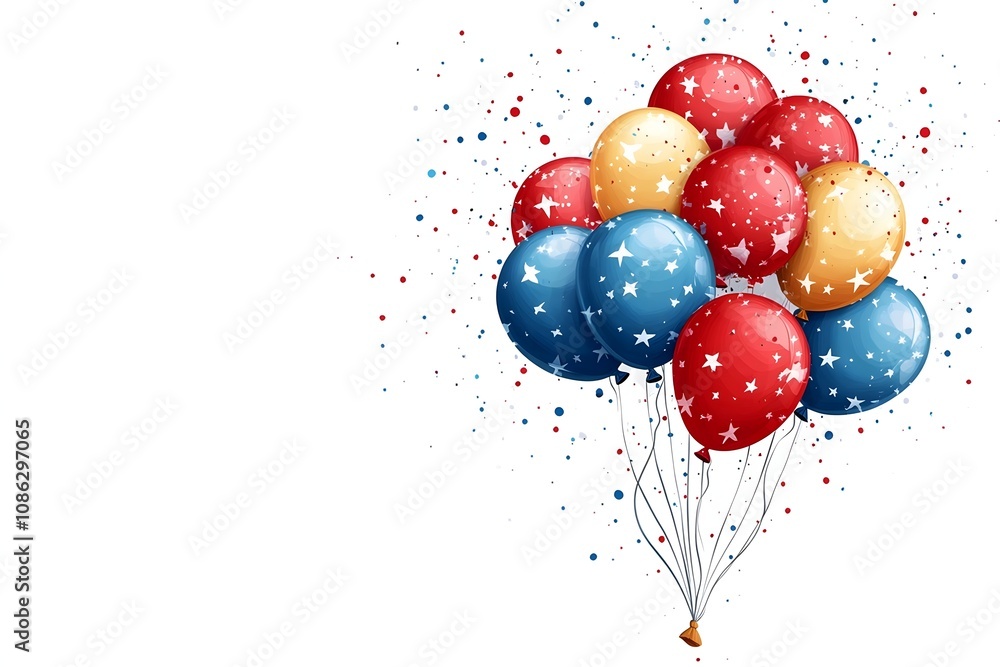 4th of July, Independence day - greeting design with USA patriotic colors firework burst rays. july, freedom, red, flag, patriotism, illustration, day, blue, design, background, event, poster, 4th of July, Independence day - greeting design with USA patriotic colors firework burst rays. july, freedom, red, flag, patriotism, illustration, day, blue, design, background, event, poster,