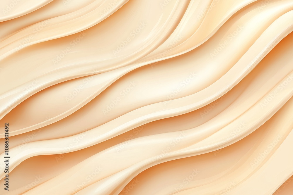 Obraz premium Abstract background with flowing cream-colored waves.