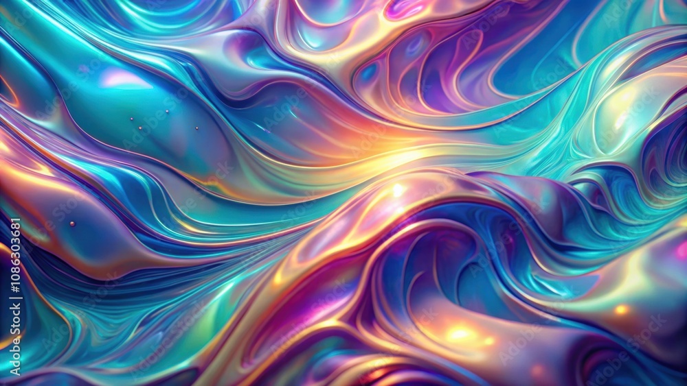 Iridescent holographic texture background with psychedelic fluid shape and waves , holographic, texture, background Iridescent holographic texture background with psychedelic fluid shape and waves , holographic, texture, background