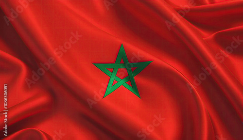 moroccan flag for national Day or Independence Day of morocco