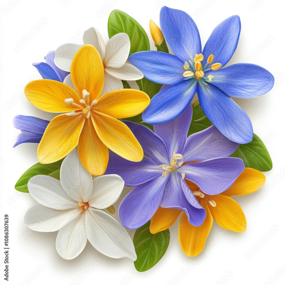 A vibrant array of colorful flowers scattered atop a pristine white surface, creating a striking contrast that evokes joy and natural beauty. A vibrant array of colorful flowers scattered atop a pristine white surface, creating a striking contrast that evokes joy and natural beauty.