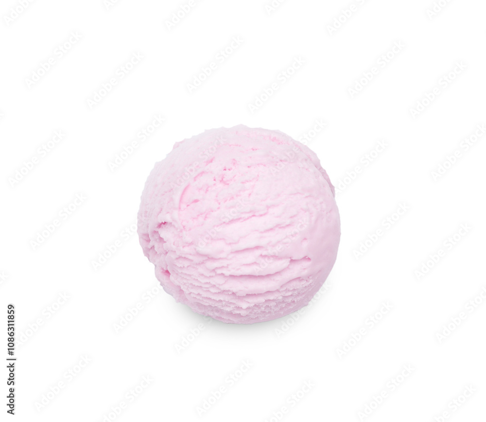 Scoop of yummy ice cream isolated on white Scoop of yummy ice cream isolated on white