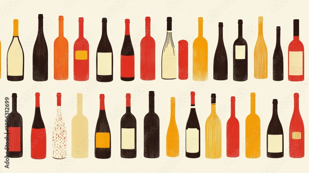 A vibrant collection of wine bottles artfully arranged on a rustic table, inviting you to savor the rich aromas and flavors of fine vintages. A vibrant collection of wine bottles artfully arranged on a rustic table, inviting you to savor the rich aromas and flavors of fine vintages.