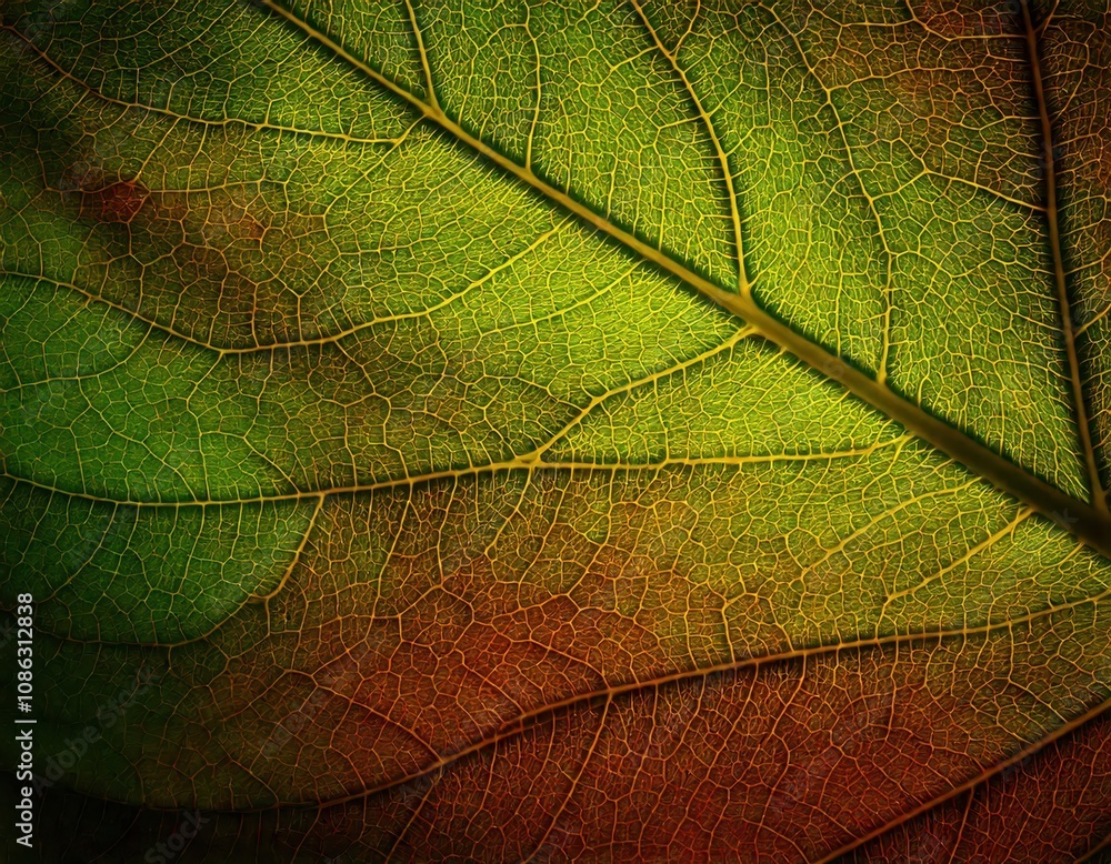 Obraz premium leaf texture autumn fall leaves nature closeup macro textured background