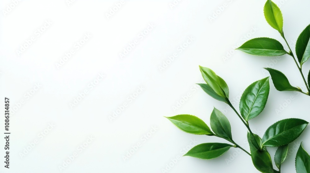 A serene arrangement of green leaves on a light background, symbolizing nature and tranquility. A serene arrangement of green leaves on a light background, symbolizing nature and tranquility.