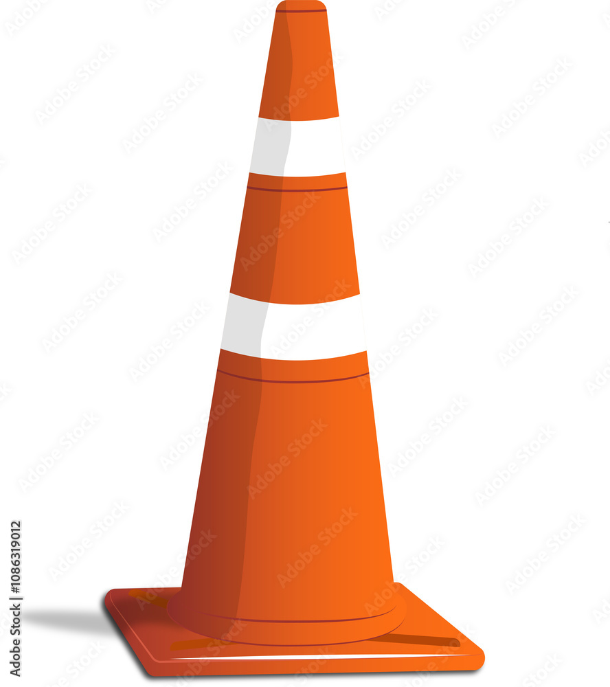 Traffic Safety Cone Illustration Traffic Safety Cone Illustration