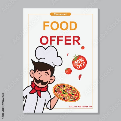 chef with pizza flyer