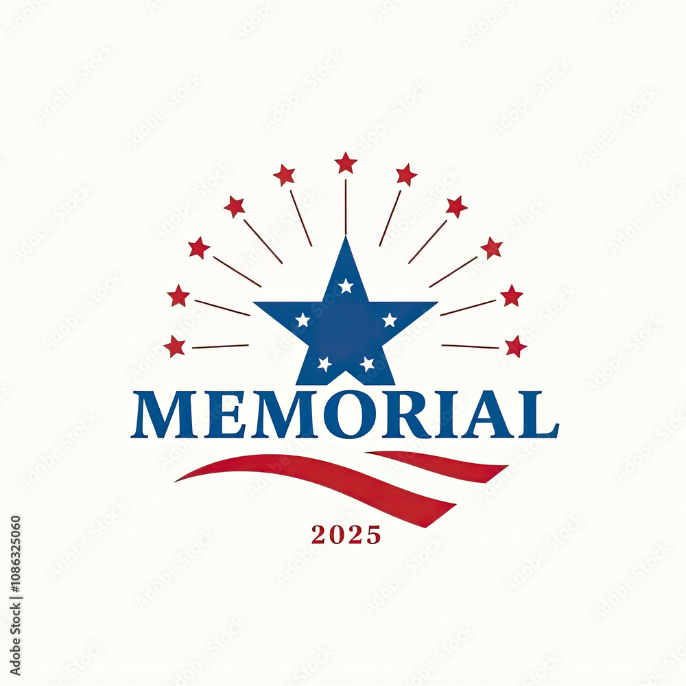 Obraz premium Square Memorial Day Design for web, print or creative projects