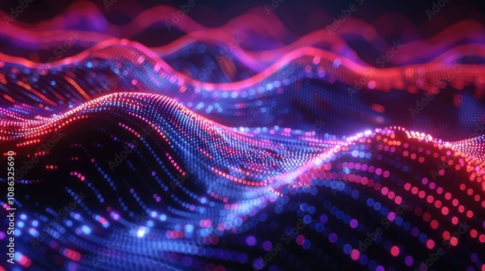 High-tech data visualization with dynamic patterns High-tech data visualization with dynamic patterns