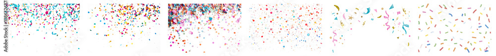 PNG Glitter confetti decoration, element set on transparent background PNG Glitter confetti decoration, element set on transparent background