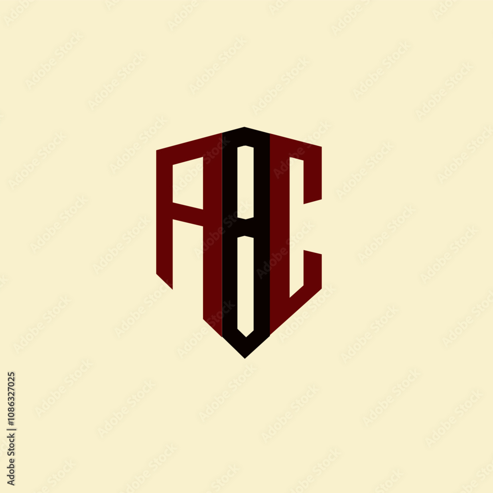 ABC creative minimalist letter logo. ABC unique vector initials alphabet letter logo design ABC creative minimalist letter logo. ABC unique vector initials alphabet letter logo design