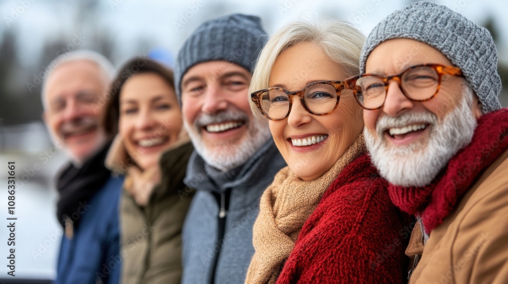 Joyful Older Adults Enjoying Time Together Outdoors