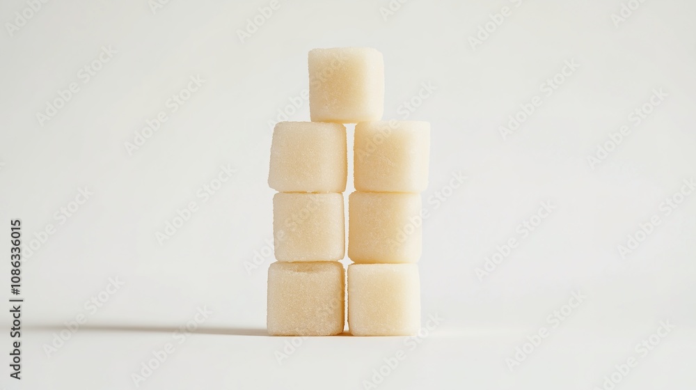 Sugar cubes meticulously stacked in the shape of a warning sign, symbolizing the cautionary message of excessive indulgence and the potential dangers of overconsumption. Sugar cubes meticulously stacked in the shape of a warning sign, symbolizing the cautionary message of excessive indulgence and the potential dangers of overconsumption.