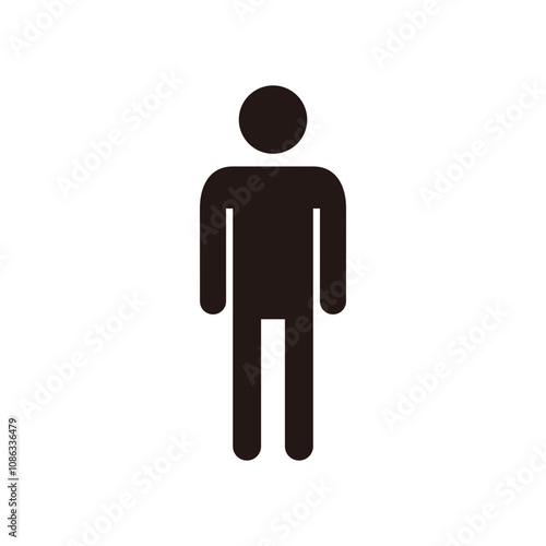 直立の人のピクトグラムアイコン