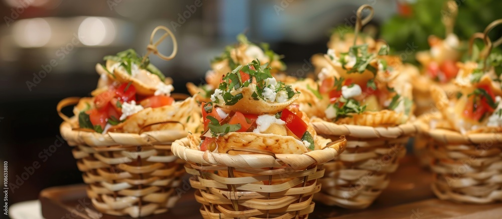 Savory Cakes in Decorative Baskets Savory Cakes in Decorative Baskets