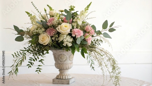 Wallpaper Mural A delicate composition of flowers and foliage arranged in a elegant vase, sophisticated atmosphere, nature photography Torontodigital.ca