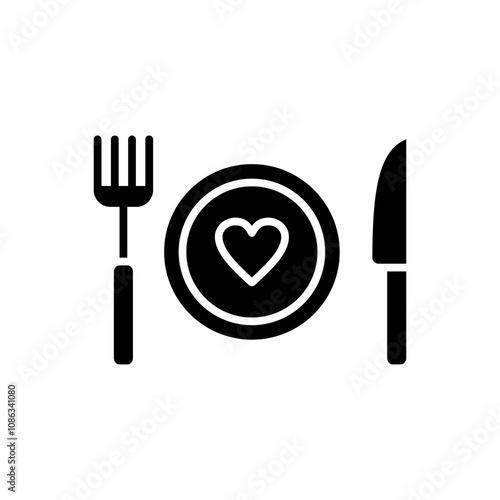simple dinner icons, simple style glyph design inspiration for any interface and purpose suitable for symbols and more