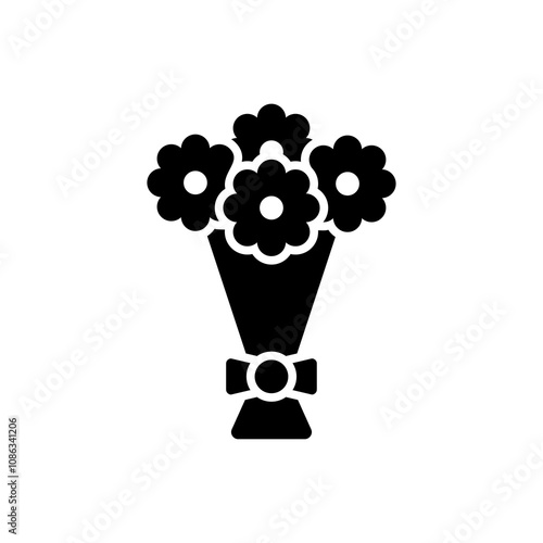 simple flowers wedding bouquet icons, simple style glyph design inspiration for any interface and purpose suitable for symbols and more