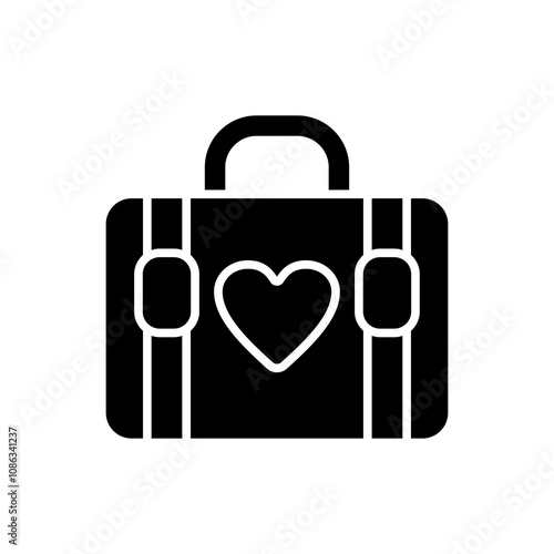 simple suitcase icons, simple style glyph design inspiration for any interface and purpose suitable for symbols and more