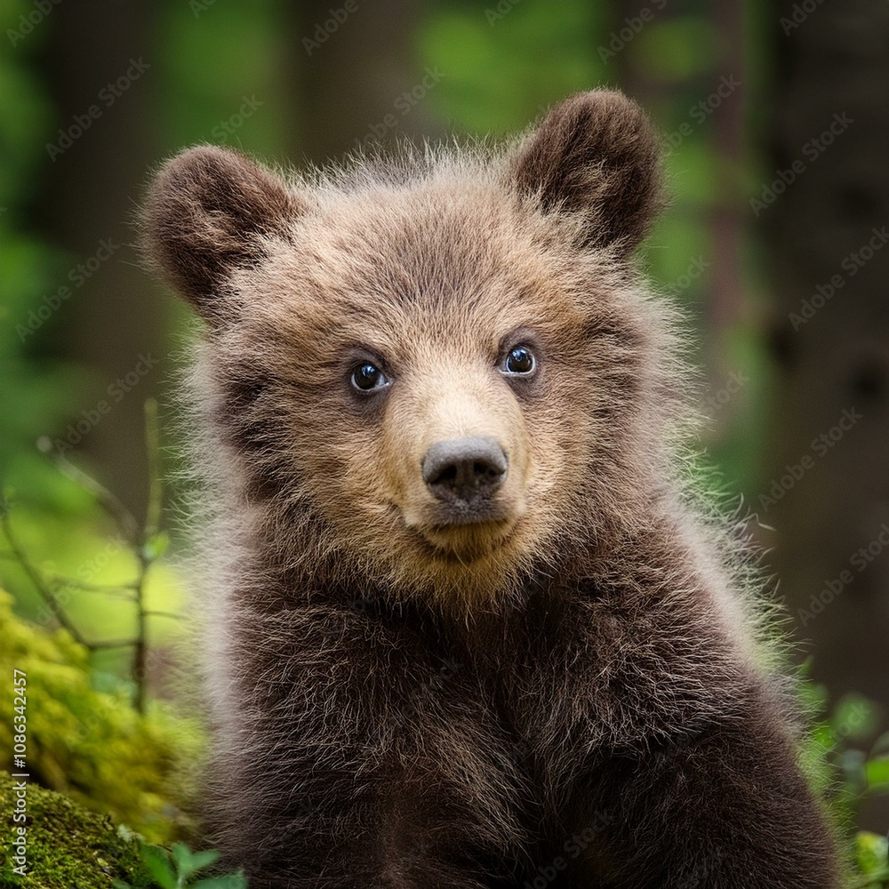 Fototapeta premium brown bear in the woods