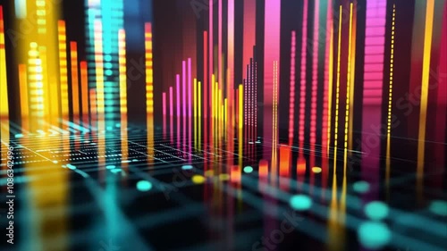 animation of music graphic equalisers