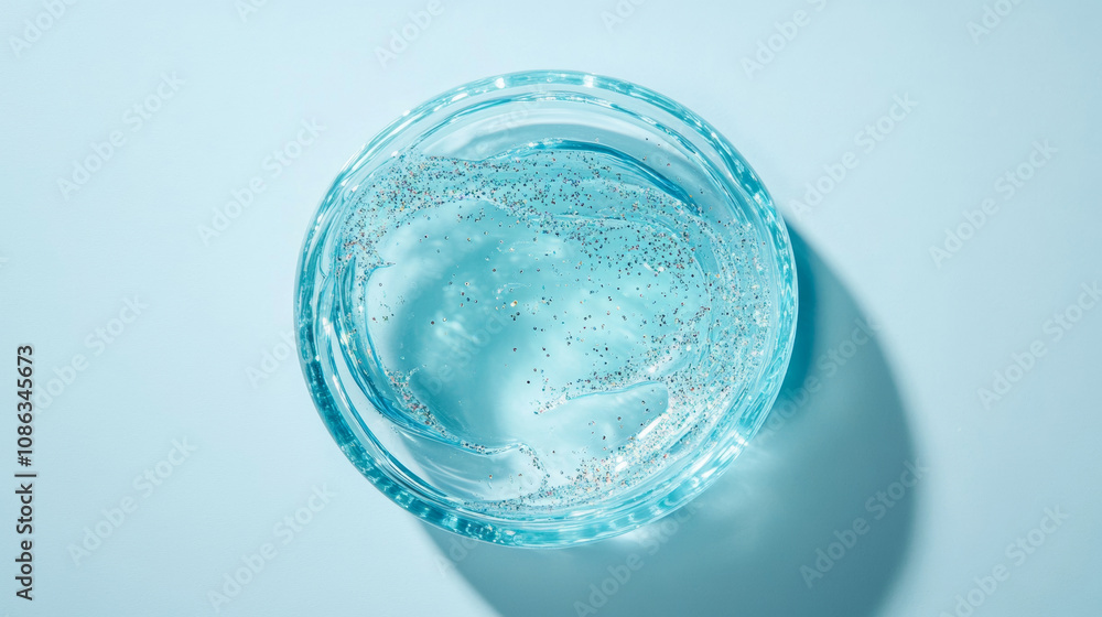 3D sample for water gel mask cleanser hydrogel with glitter fashion shiny futuristic background. poster for skin care applying procedure cosmetology cosmetic beauty spa salon relaxing blue silver post 3D sample for water gel mask cleanser hydrogel with glitter fashion shiny futuristic background. poster for skin care applying procedure cosmetology cosmetic beauty spa salon relaxing blue silver post
