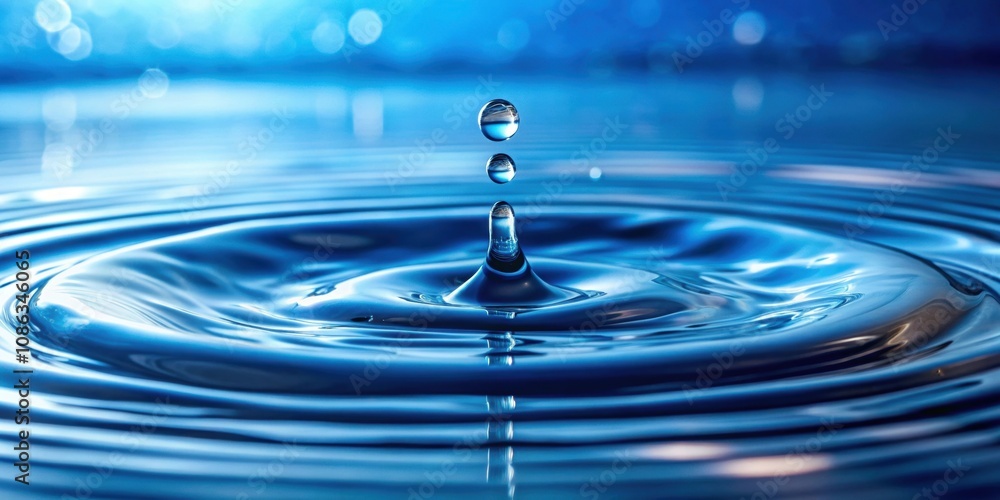 Water drops falling on the surface of the sea, water, drops, sea, ocean, splash, droplets, nature, serene, tranquil, blue Water drops falling on the surface of the sea, water, drops, sea, ocean, splash, droplets, nature, serene, tranquil, blue