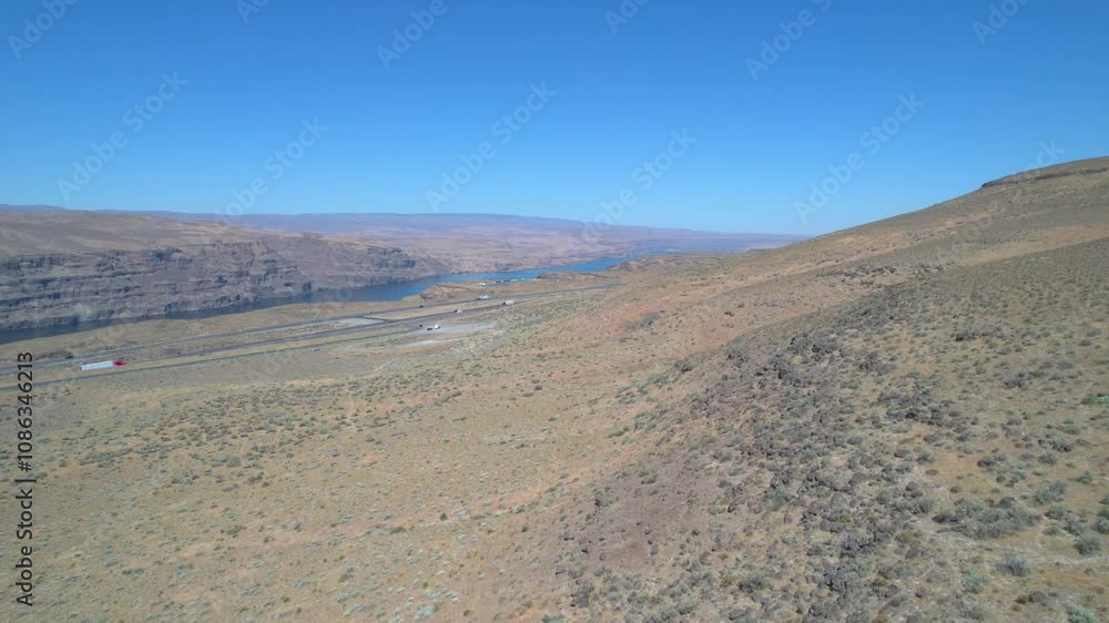 Drone flyover of Wild Horses Monument at the Columbia River Gorge Drone flyover of Wild Horses Monument at the Columbia River Gorge