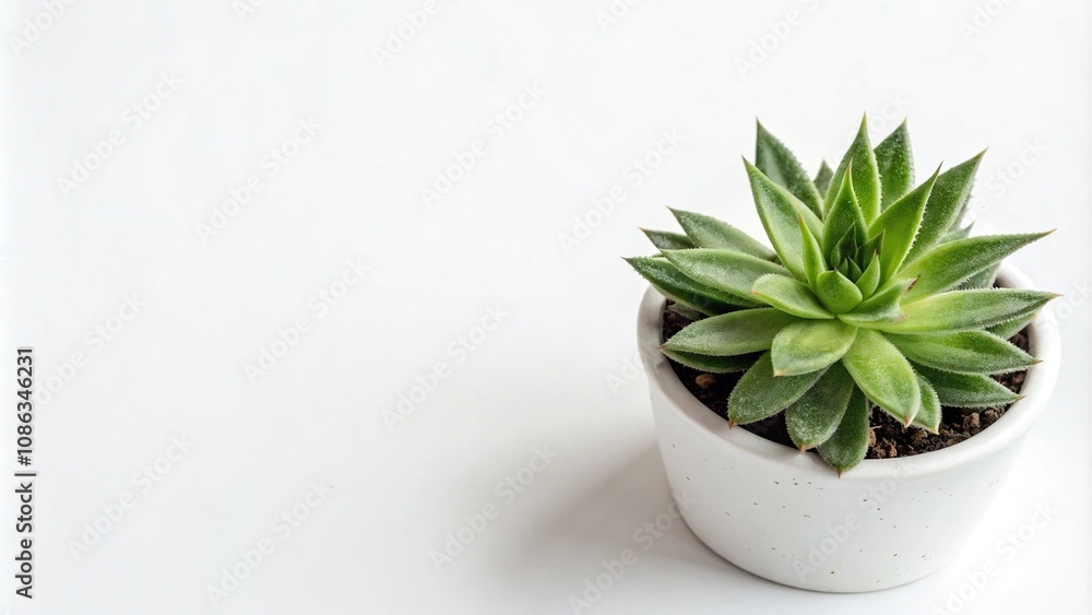 Close-up of a small succulent plant on a plain white background, small potted plants, indoor gardening, , low maintenance plants, simple aesthetic Close-up of a small succulent plant on a plain white background, small potted plants, indoor gardening, , low maintenance plants, simple aesthetic