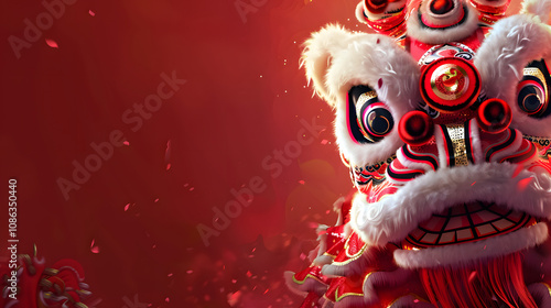 Lion Dance Chinese New Year Background